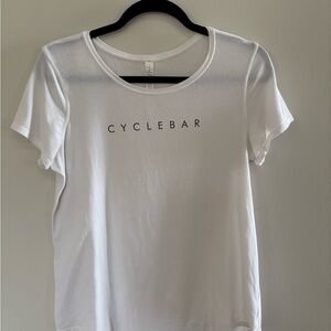 CycleBar + Lululemon Women's white  size 6 shirt